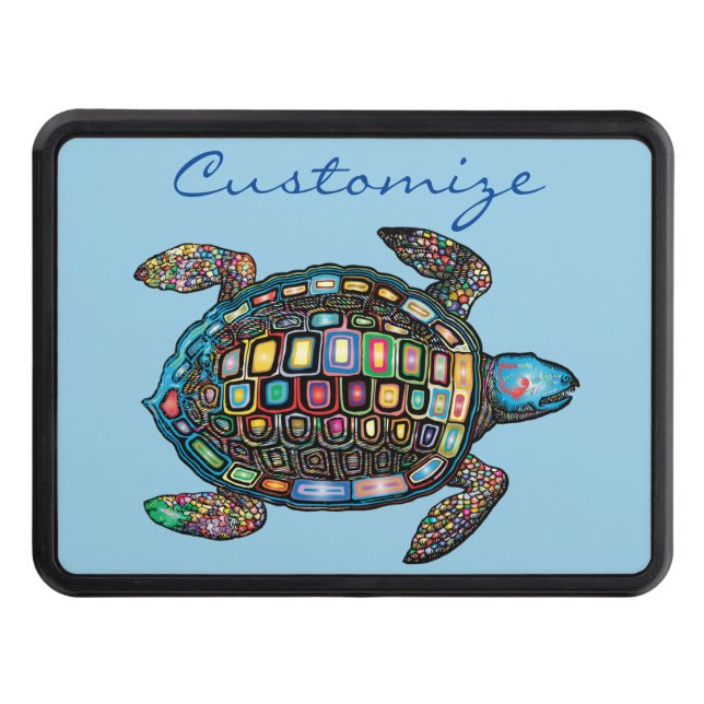 Sea Turtle Thunder_Cove Trailer Hitch Cover (Front)