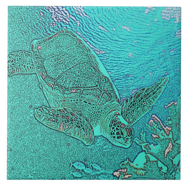 Sea Turtle Tile (Front)