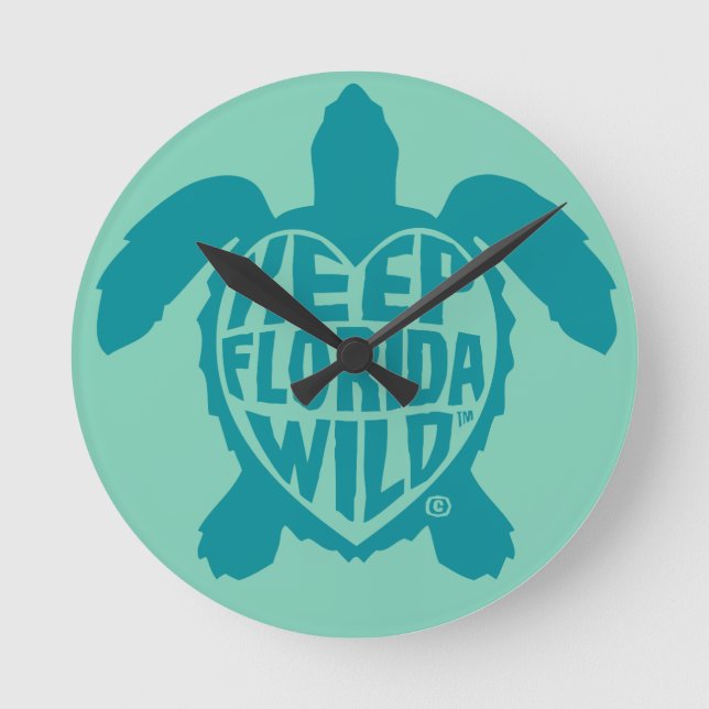 Sea Turtle Time Wall clock (Front)