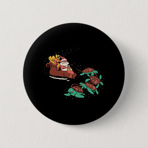 Sea Turtle Tortoise Christmas 2 Inch Round Button