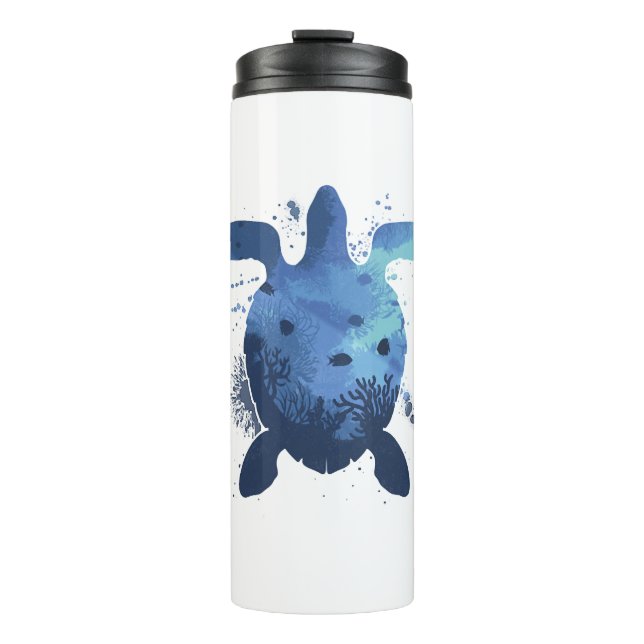 Sea Turtle Tortoise Copy Thermal Tumbler (Front)
