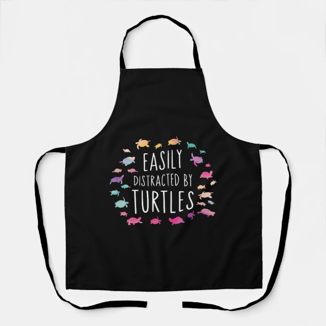 Sea Turtle Tortoise Easily         Apron (Front)