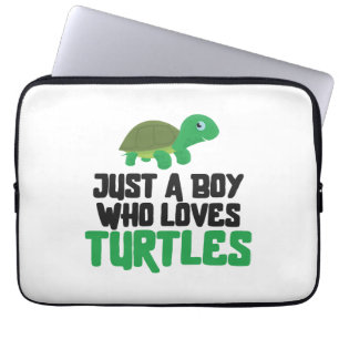 Sea Turtle Tortoise Just A Boy Who   Laptop Sleeve
