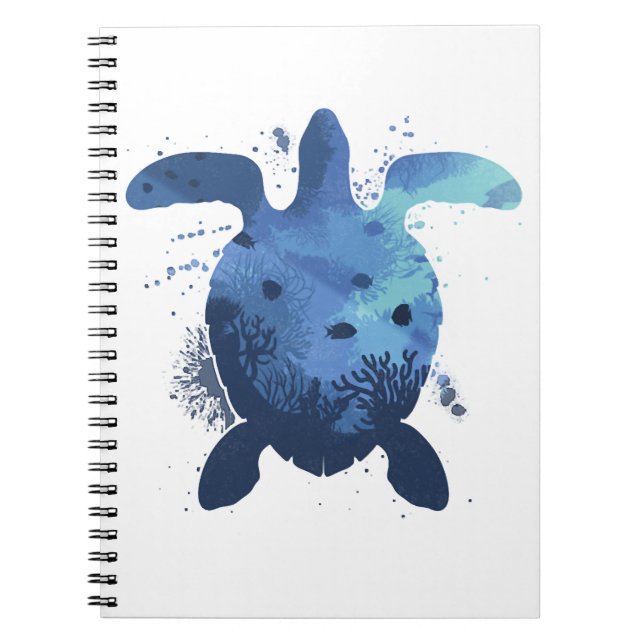 Sea Turtle Tortoise  Notebook (Front)