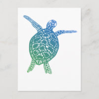 Sea Turtle Tortoise Protect the Planet Green Blue
