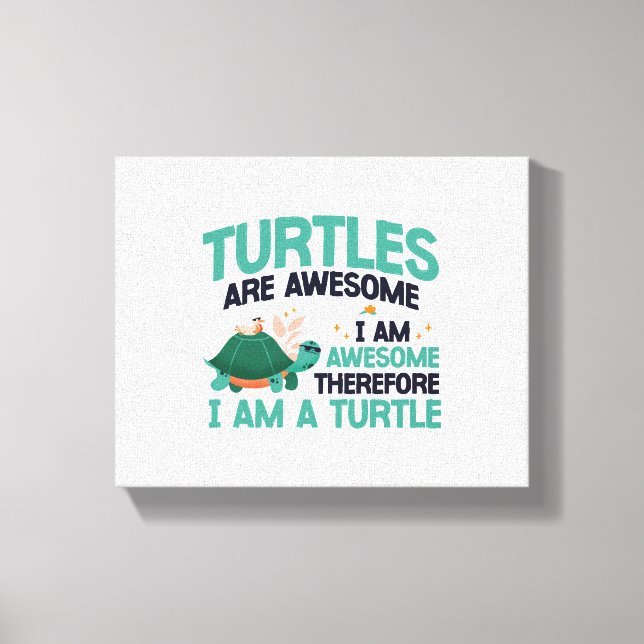 Sea Turtle Tortoise Turtles Are  Canvas Print (Front)
