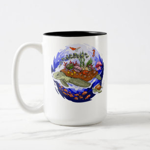 Sea Turtle Tortoise Two-Tone Coffee Mug