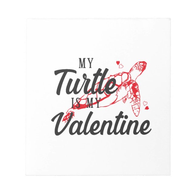 Sea Turtle Tortoise Valentines Day Copy Copy Copy  Notepad (Front)