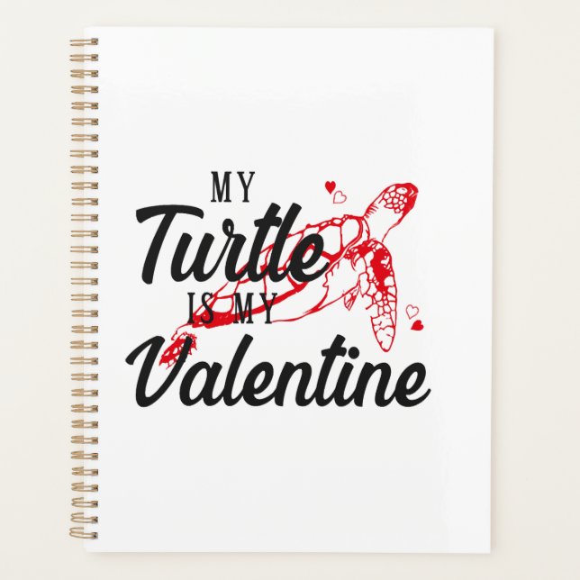 Sea Turtle Tortoise Valentines Day Copy Copy Copy  Planner (Front)