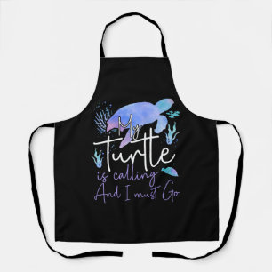 Sea Turtle Tortoise Watercolor My Apron