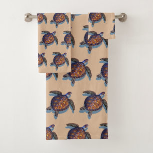 Sea turtle Towel set