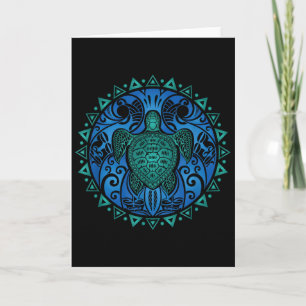 Sea Turtle Tribal Hawaiian Hawaii Turtles Lover Gi Card