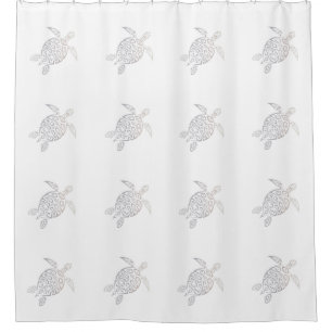 Sea Turtle Tribal  Pattern Beige White