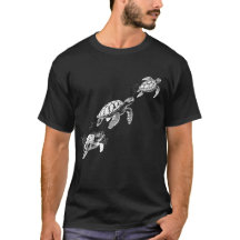 Sea Turtle Trio T-Shirt – Retro Ocean Nature Tee