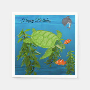 Sea Turtle , Under the Ocean Napkin