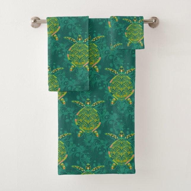 Sea Turtle Under the Sea Towel Set (Insitu)