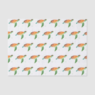 Sea turtle Under the sea Watercolor Ocean Nautical Tissue Paper