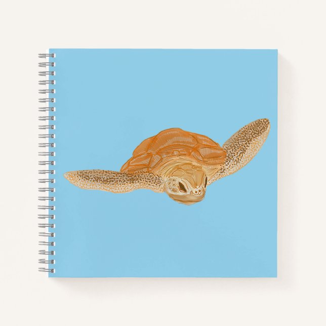 Sea Turtle under Water - transparent.   Notebook (Front)