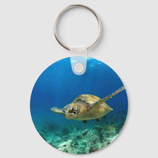 Sea turtle underwater keychain (Front)