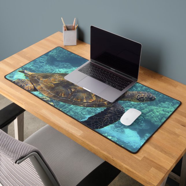 Sea Turtle Underwater or Your Photo Desk Mat (Office 2)