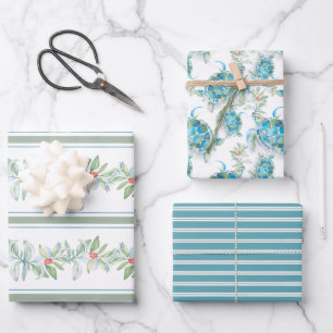 Sea Turtle Unique Christmas Gifts Wrapping Paper Sheet