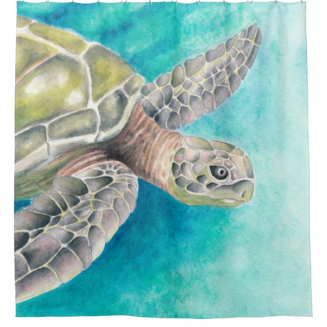 Sea Turtle Watercolor Green (Front)