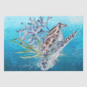 Sea Turtle Watercolor Tissue Paper