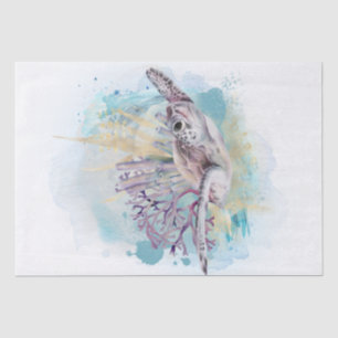 Sea Turtle Watercolor Tissue Paper