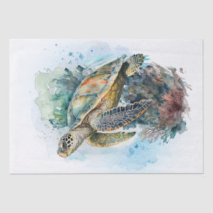 Sea Turtle Watercolor Tissue Paper