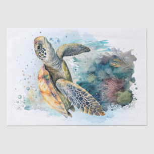 Sea Turtle Watercolor Tissue Paper