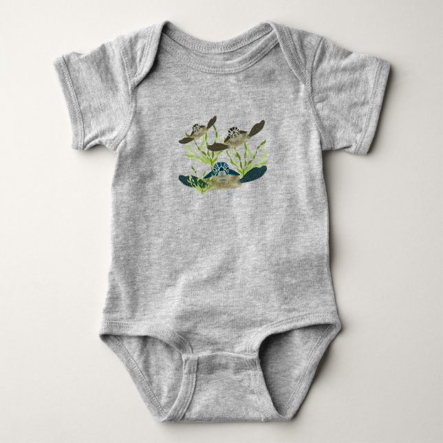 Sea Turtles Baby Bodysuit (Front)