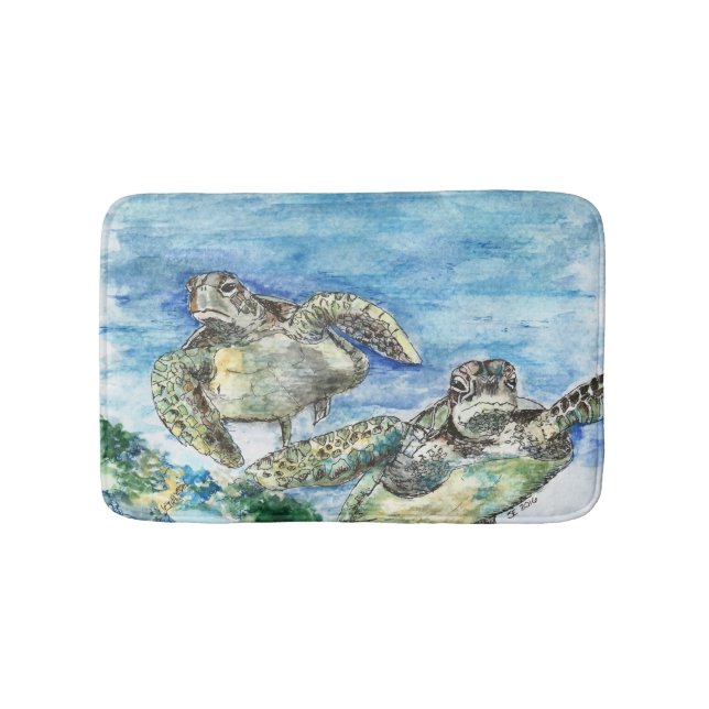 Sea Turtles Bath Mat (Front)