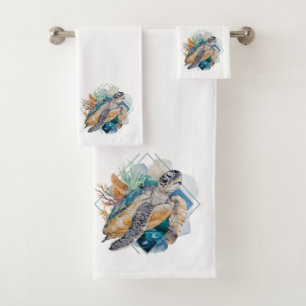 Sea Turtles  Bath Towel Set