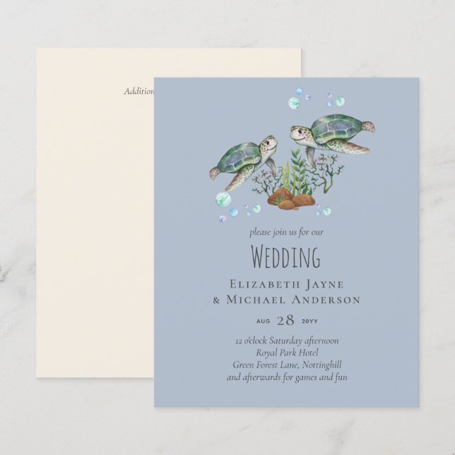 Sea Turtles Beach Wedding (Front/Back)