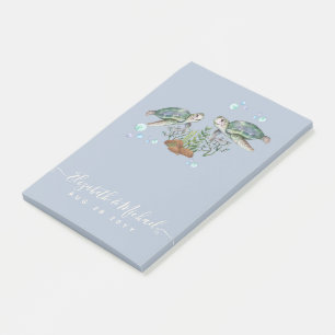 Sea Turtles Beach Wedding Post-it Notes