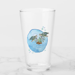 Sea Turtles BFFs - Personalized Best Friends Gifts Glass