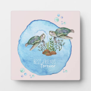 Sea Turtles BFFs - Personalized Best Friends Gifts Plaque
