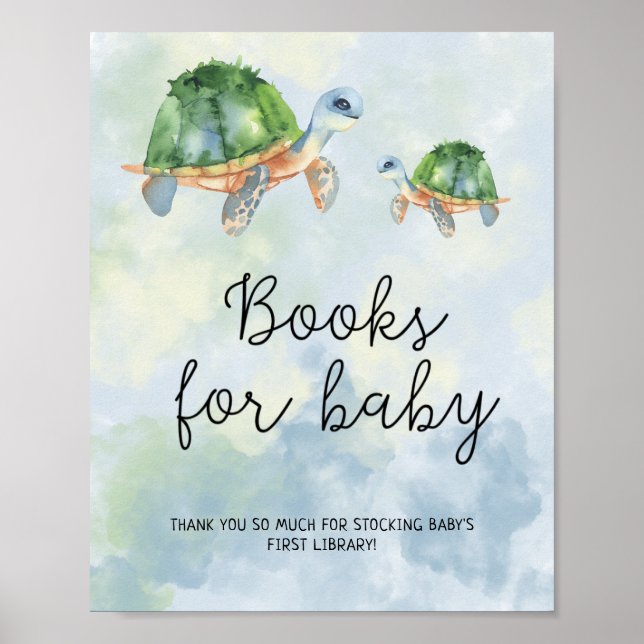 Sea turtles - Books for baby poster (Front)