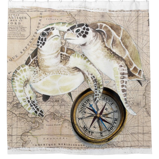 Sea Turtles Compass Map (Front)
