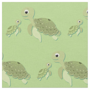 Sea Turtles Cute Kids Baby Nursery Fabric
