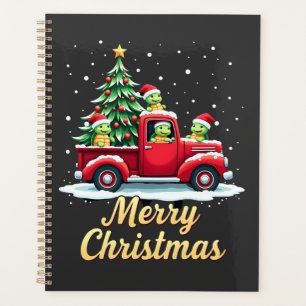 Sea Turtles Driving Christmas Tree Truck Turtle Ch Planner