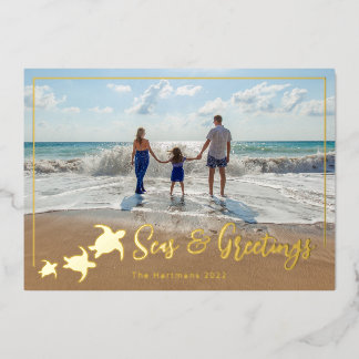 Sea Turtles Holiday Photo Greeting