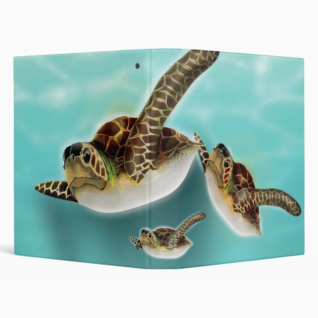 Sea Turtles Illustration Binder (Background)