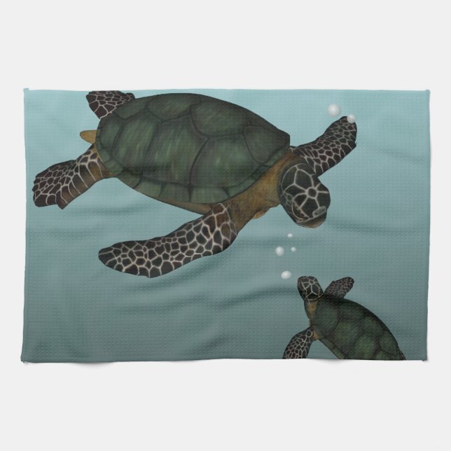 Sea Turtles Kitchen Towel (Horizontal)