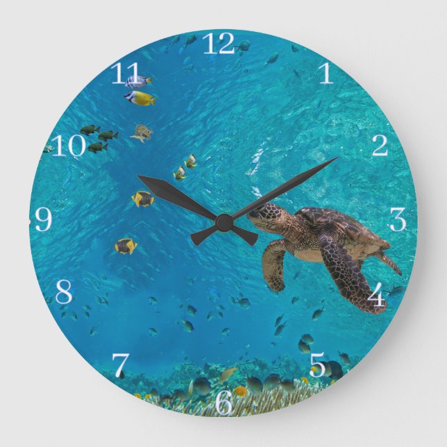 Sea Turtles Large Clock (Front)