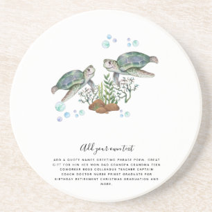 SEA TURTLES Personalized Coaster