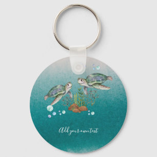 SEA TURTLES Personalized Keychain