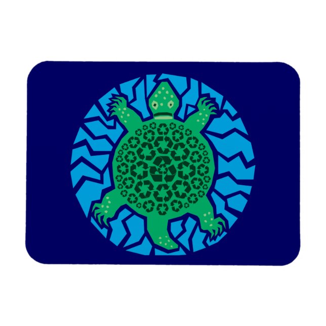 Sea Turtles, Recycling Magnet (Horizontal)