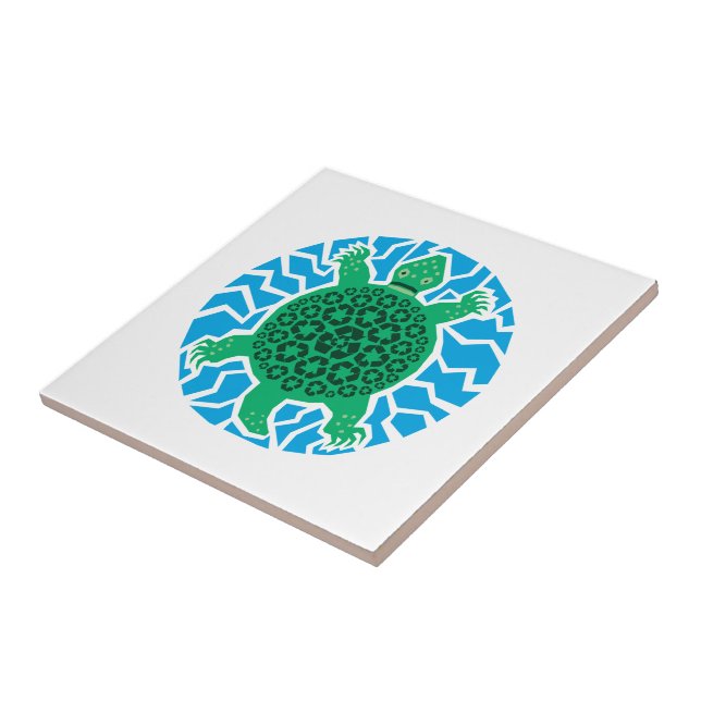 Sea Turtles, Recycling Tile (Side)