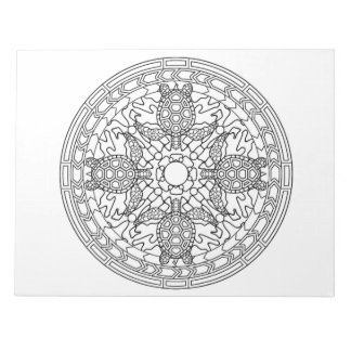 Sea Turtles Seaturle Mandala Pattern Colour Book N Notepad